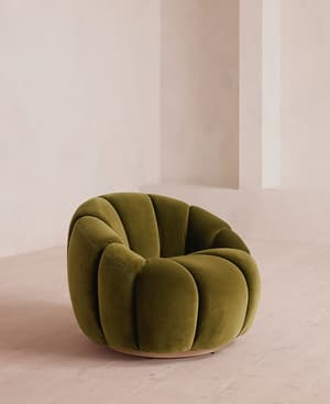 Garret Armchair - Velvet - Olive - US - Listing Image