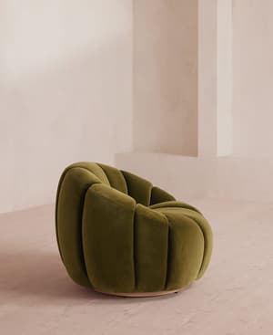 Garret Armchair - Velvet - Olive - US - Hover Image