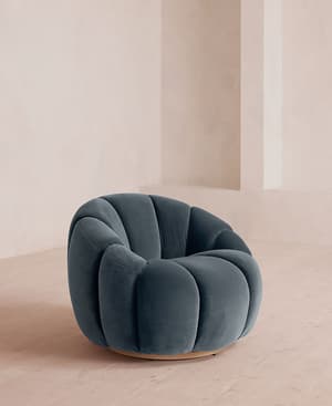 Garret Armchair - Velvet - Grey Blue - Listing Image