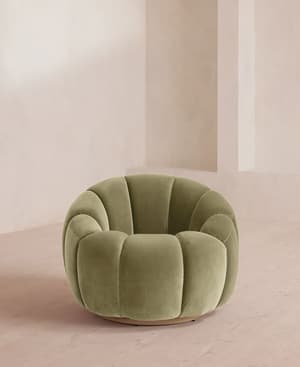 Garret Armchair - Velvet - Lichen - US - Hover Image