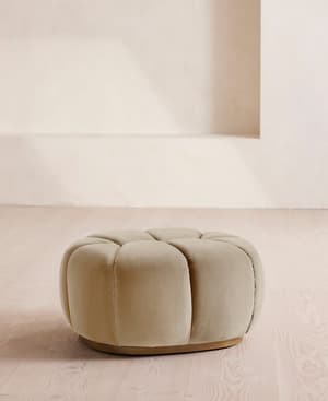 Garret Footstool - Velvet Oyster - US - Listing Image