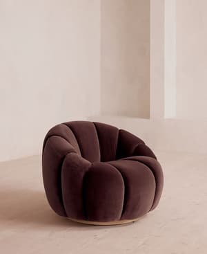 Garret Chair - Velvet - Aubergine - UK - Listing Image