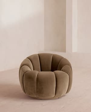 Garret Chair - Velvet - Truffle - UK - Hover Image
