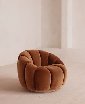 Garret Chair - Velvet - Cinnamon - UK - Listing Image