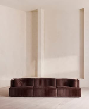 Hamish Modular Sofa - Four Seater - Velvet - Aubergine - UK - Listing Image