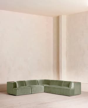 Hamish Modular Sofa - Corner Sofa - Velvet - Seafoam - UK - Listing Image