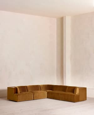 Hamish Modular Sofa - Corner Sofa - Velvet - Mustard - Hover Image