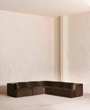 Hamish Modular Sofa - Corner Sofa - Velvet - Chocolate - Listing Image