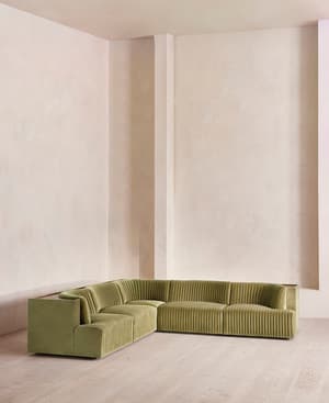 Hamish Modular Sofa - Corner Sofa - Velvet - Lichen - Hover Image