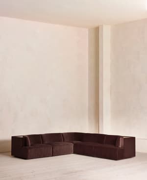 Hamish Sectional Sofa - Corner Sofa - Velvet - Aubergine - US - Listing Image