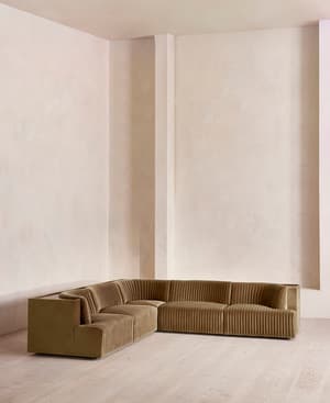 Hamish Modular Sofa - Corner Sofa - Velvet - Truffle - UK - Hover Image