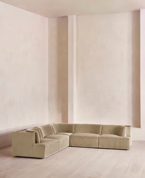 Hamish Modular Sofa - Corner Sofa - Velvet - Oyster - UK - Hover Image