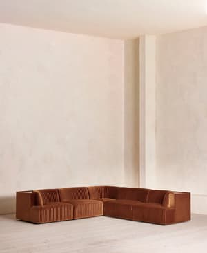 Hamish Modular Sofa - Corner Sofa - Velvet - Cinnamon - UK - Listing Image