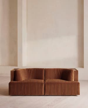 Hamish Modular Sofa - Three Seater - Velvet - Cinnamon - UK - Listing Image