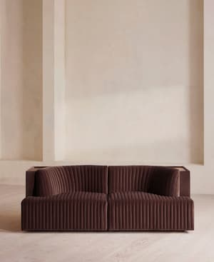 Hamish Modular Sofa - Three Seater - Velvet - Aubergine - UK - Listing Image