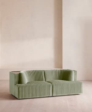Hamish Modular Sofa - Three Seater - Velvet - Seafoam - UK - Hover Image