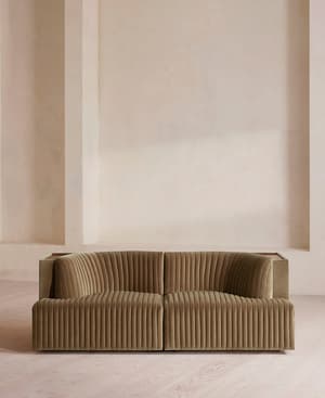 Hamish Modular Sofa - Three Seater - Velvet - Truffle - UK - Listing Image