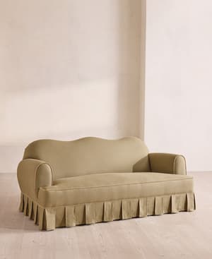 Madelyn Three Seater Sofa - Linen - Wheat - US - Listing Image