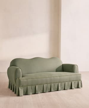 Madelyn Three Seater Sofa - Linen - Sage - UK - Listing Image