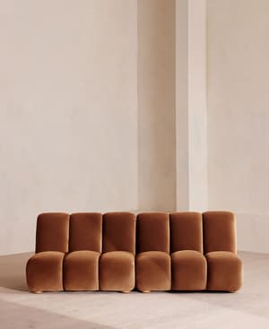 Noelle Modular Sofa - Four Seater - Velvet - Cinnamon - UK - Listing Image