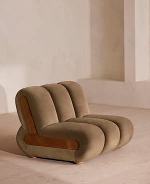 Noelle Sectional Armchair - Velvet - Truffle - US - Hover Image