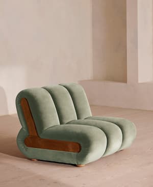 Noelle Modular Armchair - Velvet - Seafoam - UK - Hover Image