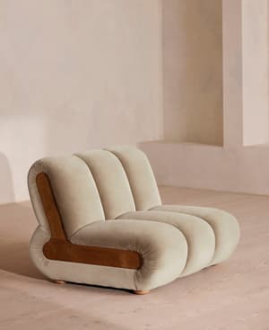 Noelle Sectional Armchair - Velvet - Oyster - US - Hover Image