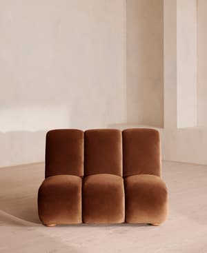Noelle Modular Armchair - Velvet - Cinnamon - UK - Listing Image