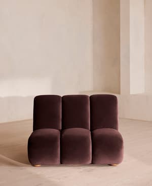 Noelle Sectional Armchair - Velvet - Aubergine - US - Listing Image