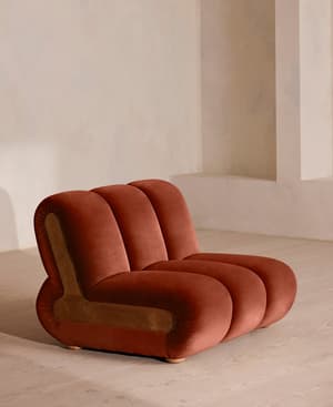 Noelle Modular Armchair - Velvet Rust - UK - Hover Image