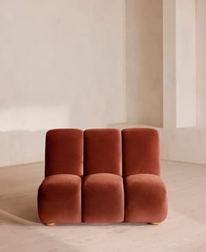 Noelle Sectional Armchair - Velvet Rust - US - Listing Image