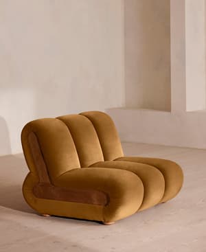 Noelle Modular Armchair - Velvet Mustard - UK - Hover Image