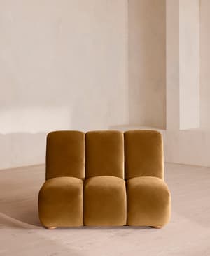 Noelle Sectional Armchair - Velvet Mustard - US - Listing Image