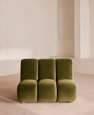 Noelle Sectional Armchair - Velvet Olive - US - Listing Image