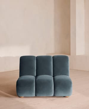 Noelle Sectional Armchair - Velvet Grey Blue - US - Listing Image