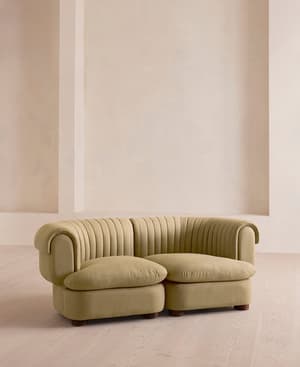 Rava Sectional Sofa - Three Seater - Linen - Wheat - US - Hover Image