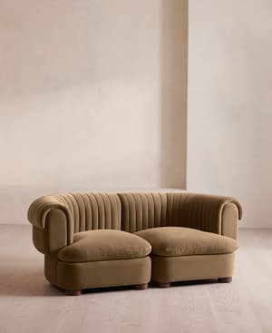 Rava Modular Sofa - Three Seater - Velvet - Truffle - UK - Hover Image