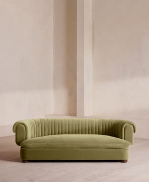 Rava Three Seater Sofa - Velvet - Lichen - Listing Image