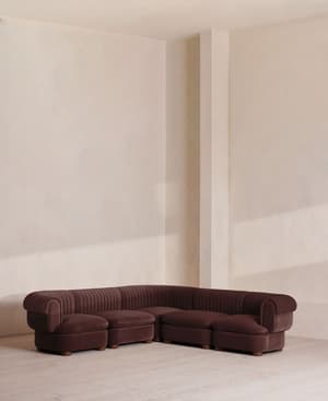 Rava Sectional Sofa - Corner Sofa - Velvet - Aubergine - US - Listing Image