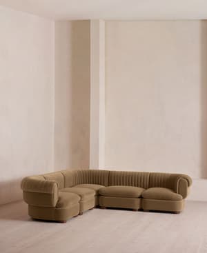 Rava Modular Sofa - Corner Sofa - Velvet - Truffle - UK - Hover Image