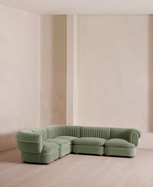 Rava Modular Sofa - Corner Sofa - Velvet - Seafoam - UK - Hover Image