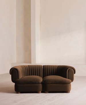 Rava Modular Sofa - Three Seater - Velvet - Chocolate - Listing Image