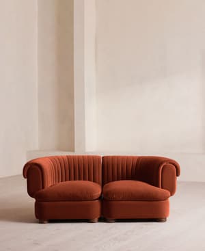 Rava Sectional Sofa - Right Arm Module - Velvet - Rust - US - Listing Image