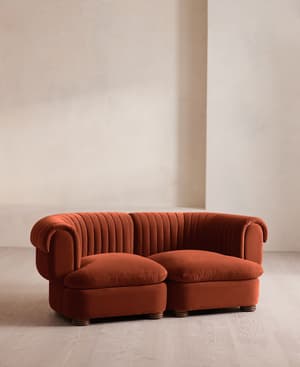 Rava Sectional Sofa - Right Arm Module - Velvet - Rust - US - Hover Image