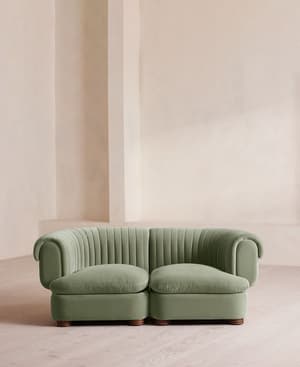 Rava Sectional Sofa - Three Seater - Velvet - Seafoam US - Listing Image
