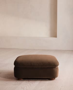 Rava Ottoman - Velvet - Chocolate - Listing Image