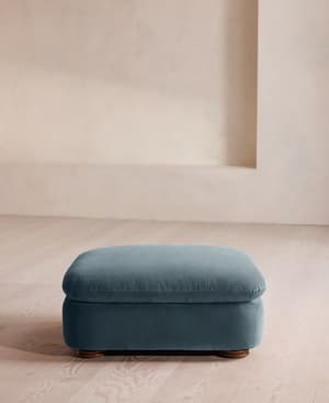 Rava Ottoman - Velvet - Grey Blue - US - Listing Image