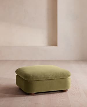 Rava Ottoman - Velvet - Lichen - Hover Image