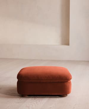 Rava Ottoman - Velvet - Rust - US - Listing Image