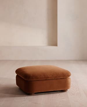 Rava Ottoman - Velvet - Cinnamon - US - Hover Image